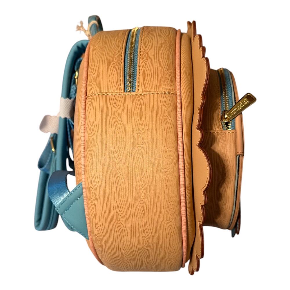 Loungefly Disney Pinocchio Wood Frame Portrait Figural Mini Backpack NWT - Picture 5 of 5